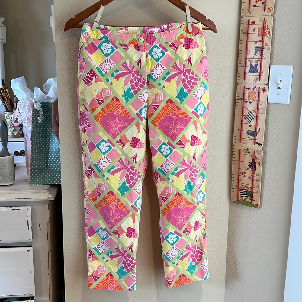 Lilly Pulitzer Cotton Capri pant sz 6( fits like 4)